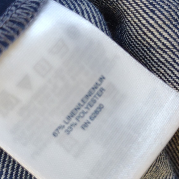 Lands End linen crop pants - Picture 3 of 4